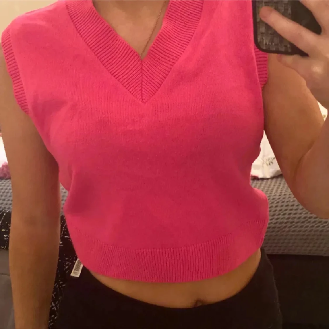 Rosa stickad väst från Collusion - 3