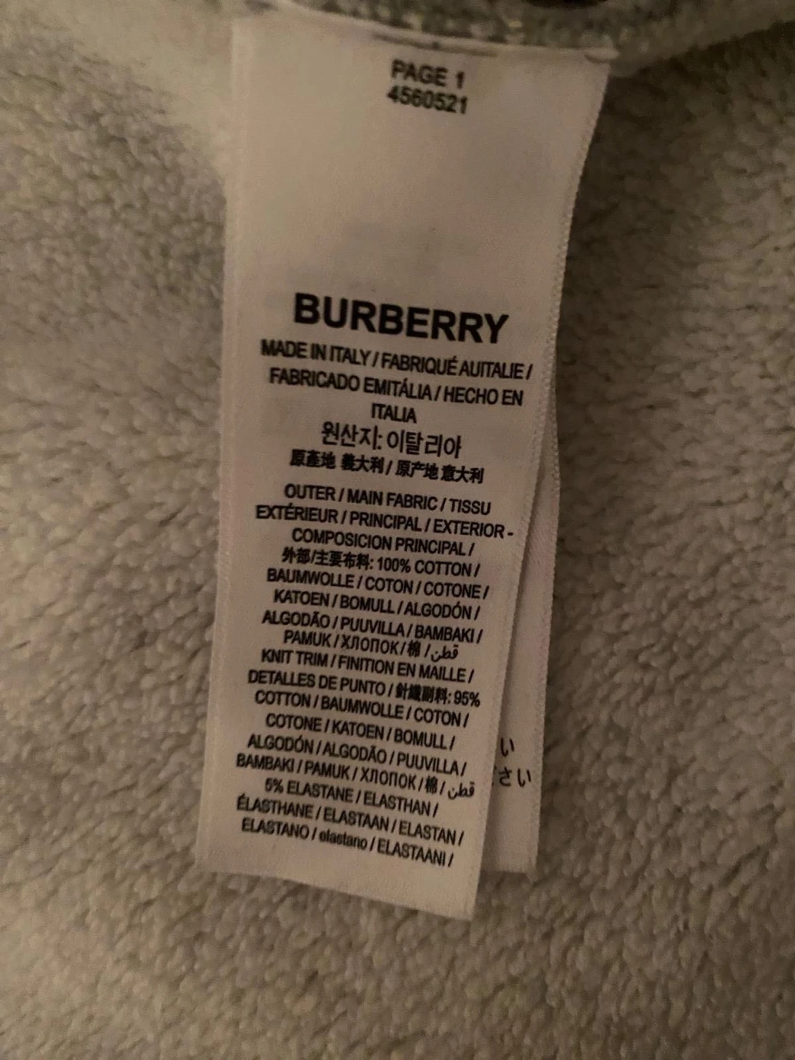 Grå Burberry hoodie med dragkedja - 3