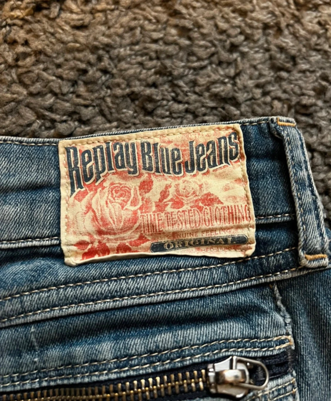 Replay blå jeansshorts low waist - 5