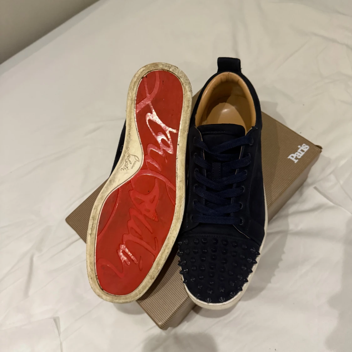 Mörkblå Christian Louboutin sneakers - 1