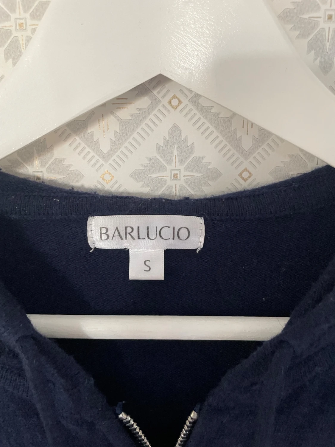 Mörkblå zip tröja från Barlucio - 1