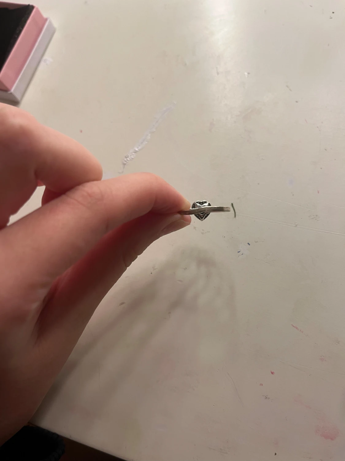 Pandora silverring med hjärta - 5