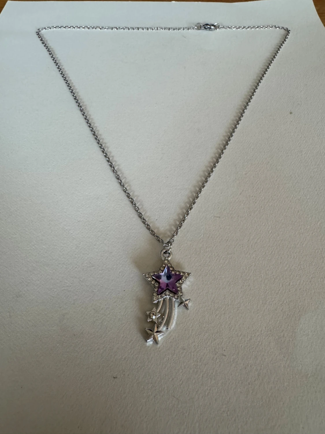 Silverhalsband stjärnfall blå/lila - 3