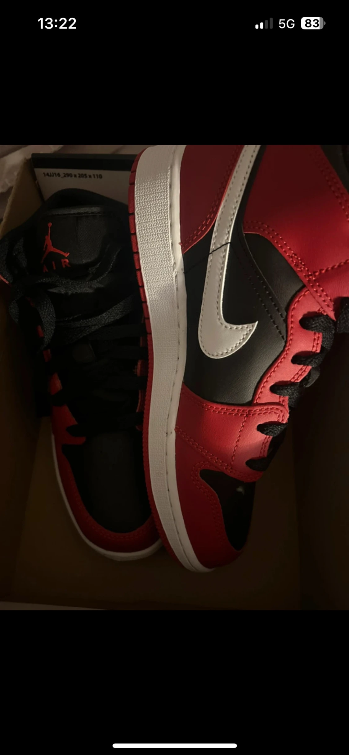 Nike Air Jordan 1 Mid röd/svart - 1