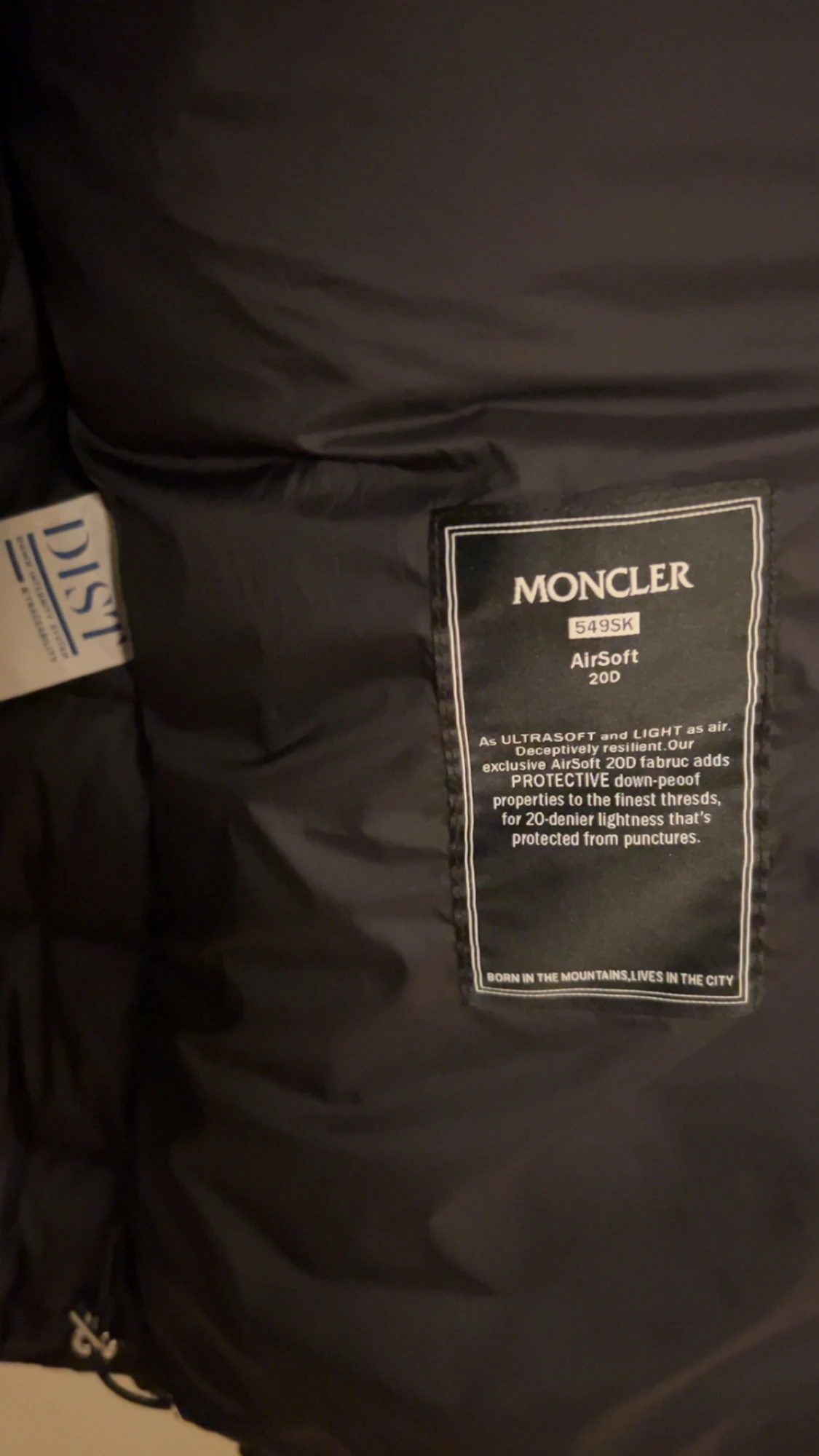 Mörkblå black label Moncler pufferjacka  - 5
