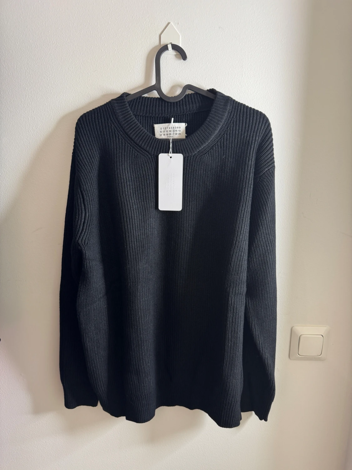 Maison Margiela vävd knit sweatshirt tröja i storlek 46 (M)