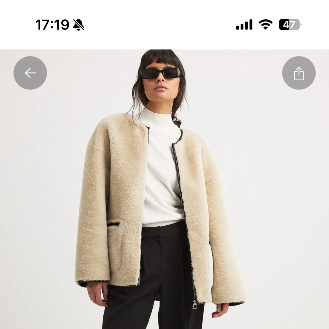 Beige teddyjacka från nakd - 4