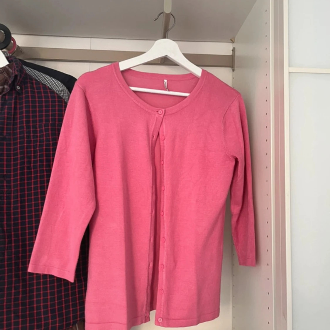 rosa kofta trekvarts armar - 2