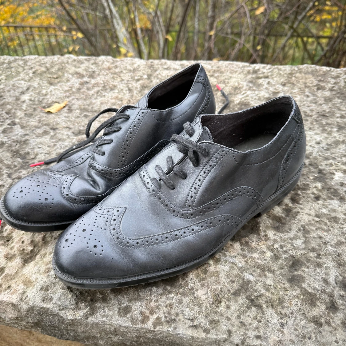 Svarta brogues herrskor i skinn - Rockport