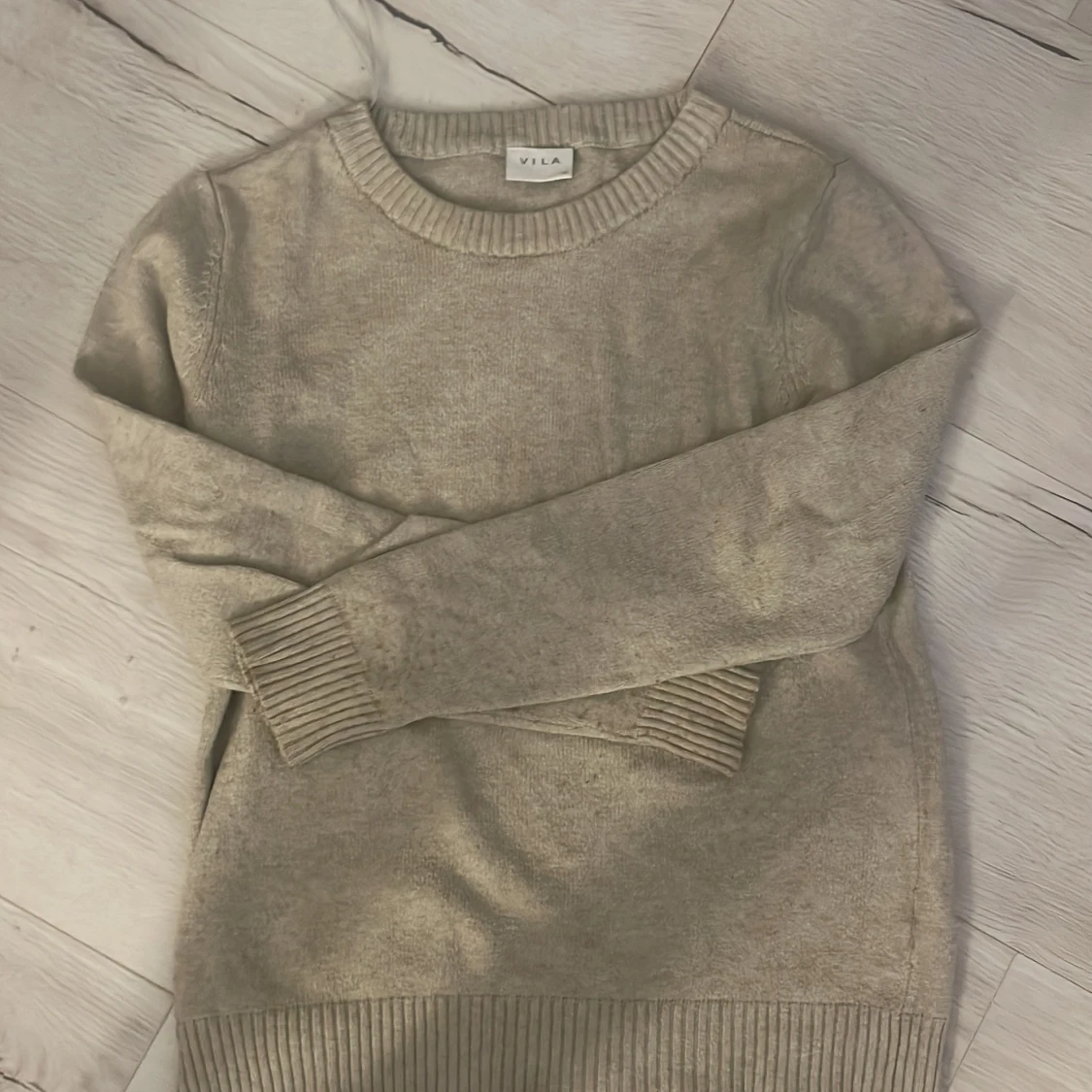 Beige stickad tröja från Vila - 3