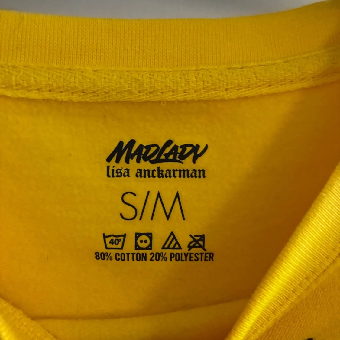 Gul croppad sweatshirt Madlady S/M - 2