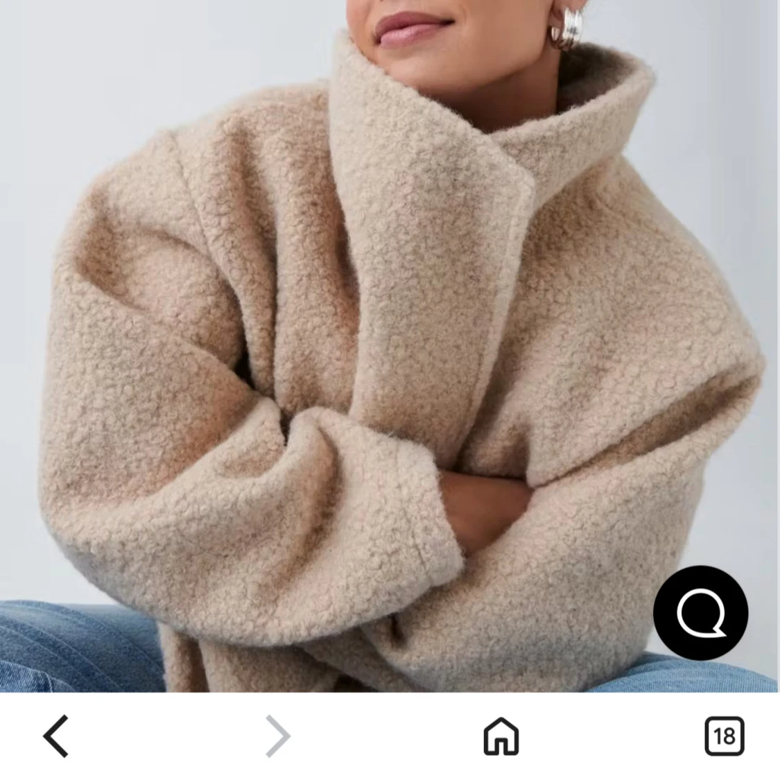 Beige teddyjacka från Gina tricot - 2