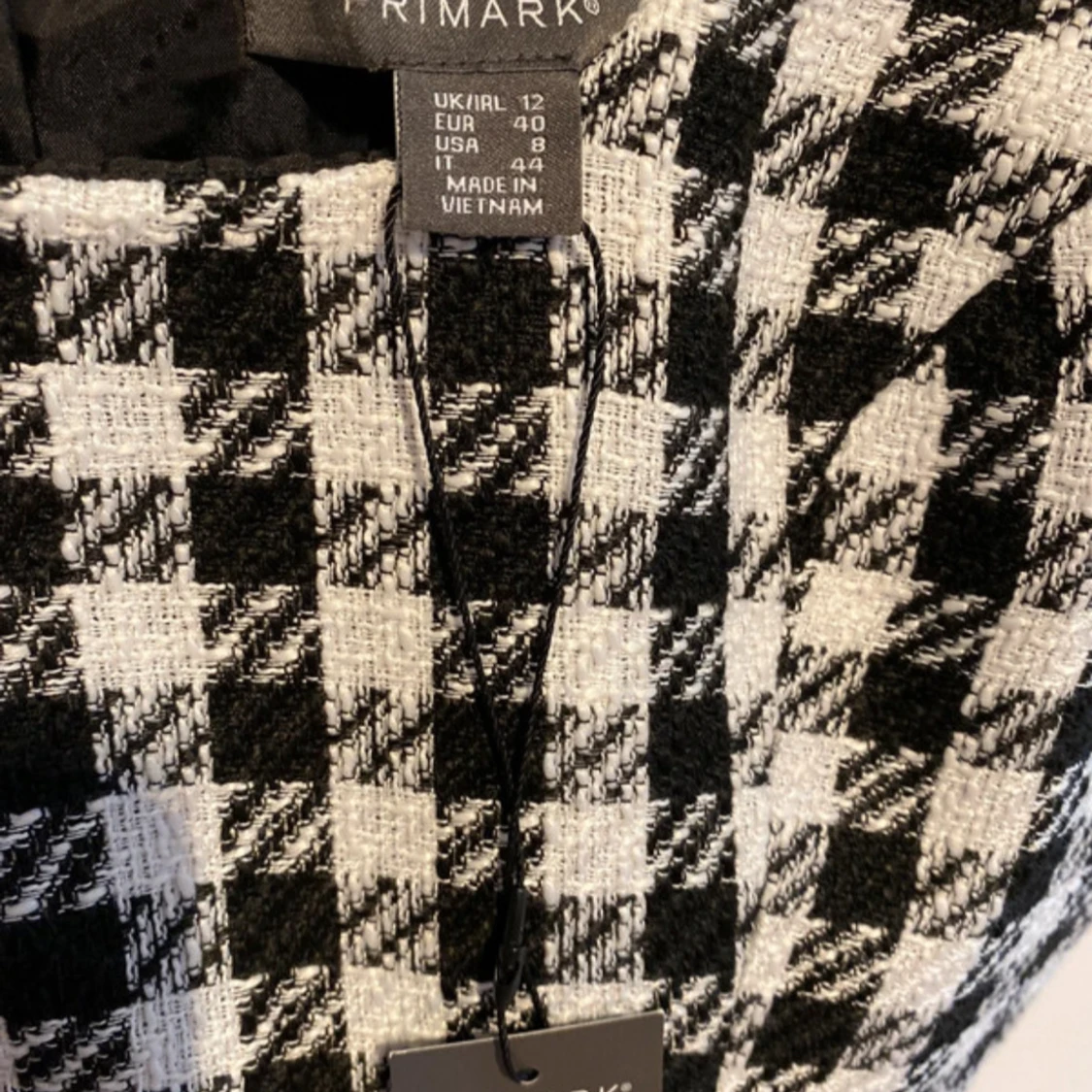 Svartvit rutig korsett crop top från Primark - 2