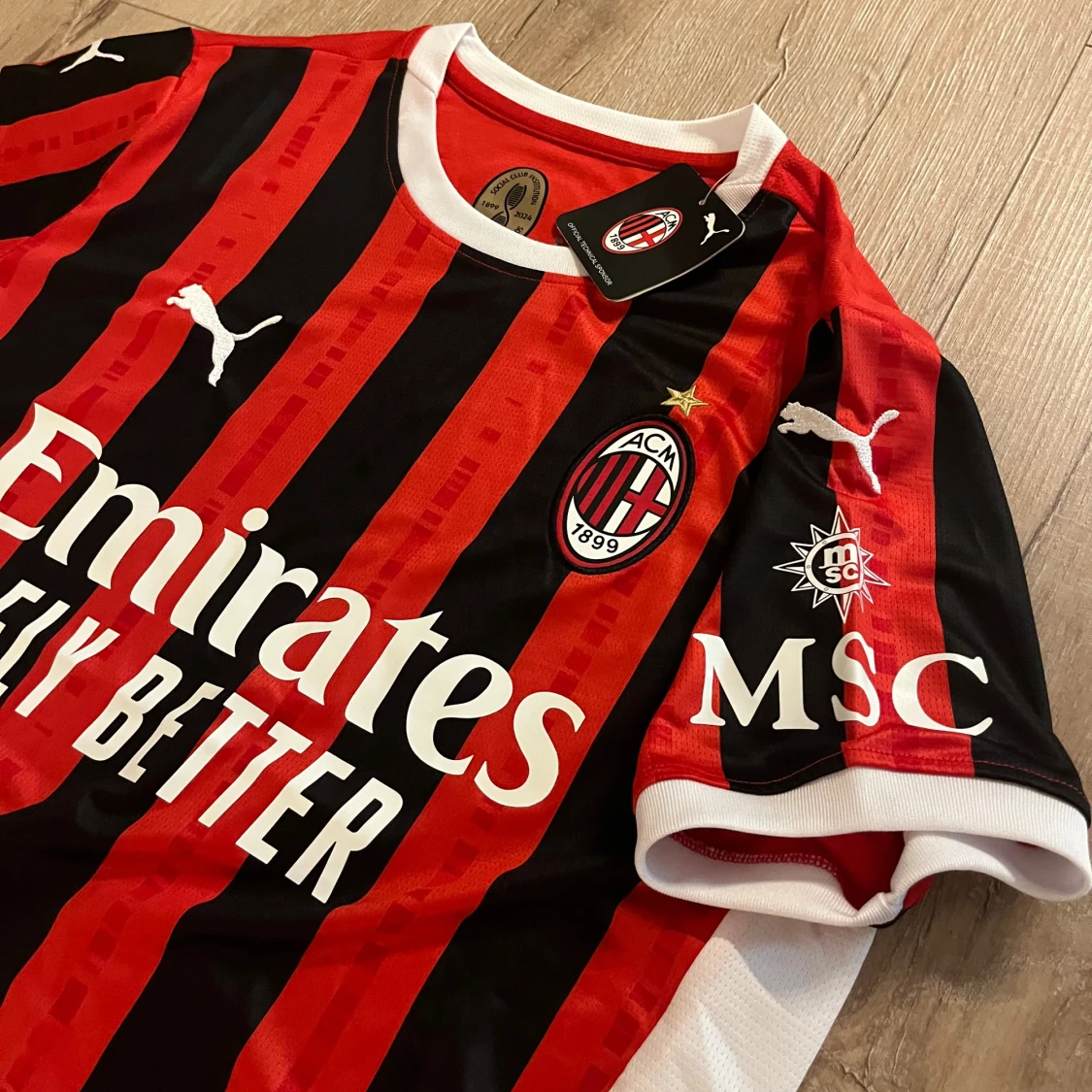 AC Milan randig fotbollströja Puma S - 3