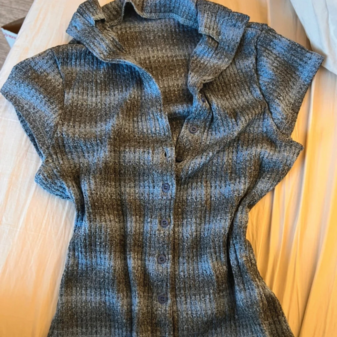 Blågrå kortärmad polo