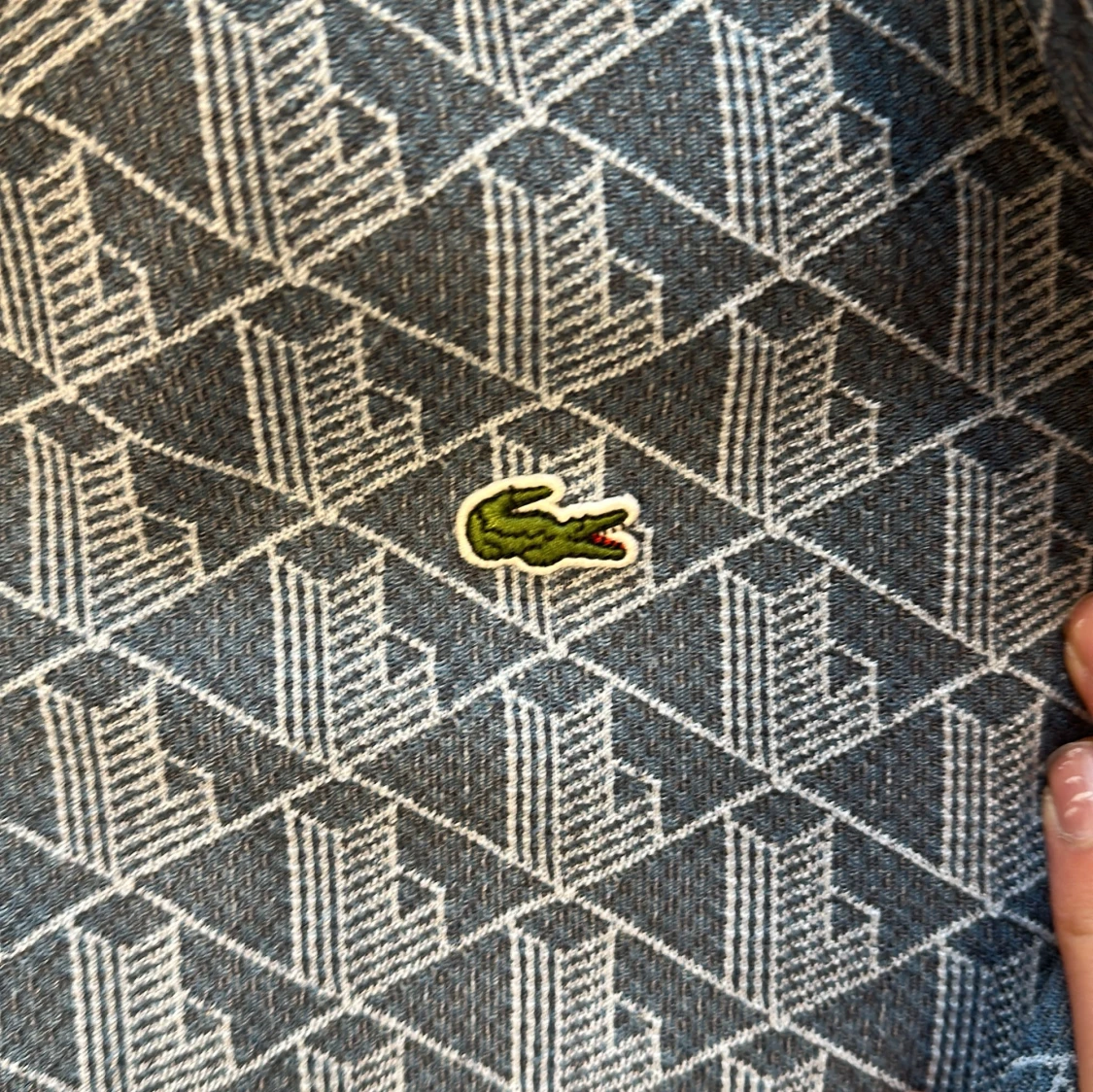 Blå mönstrad bomberjacka från Lacoste - 2