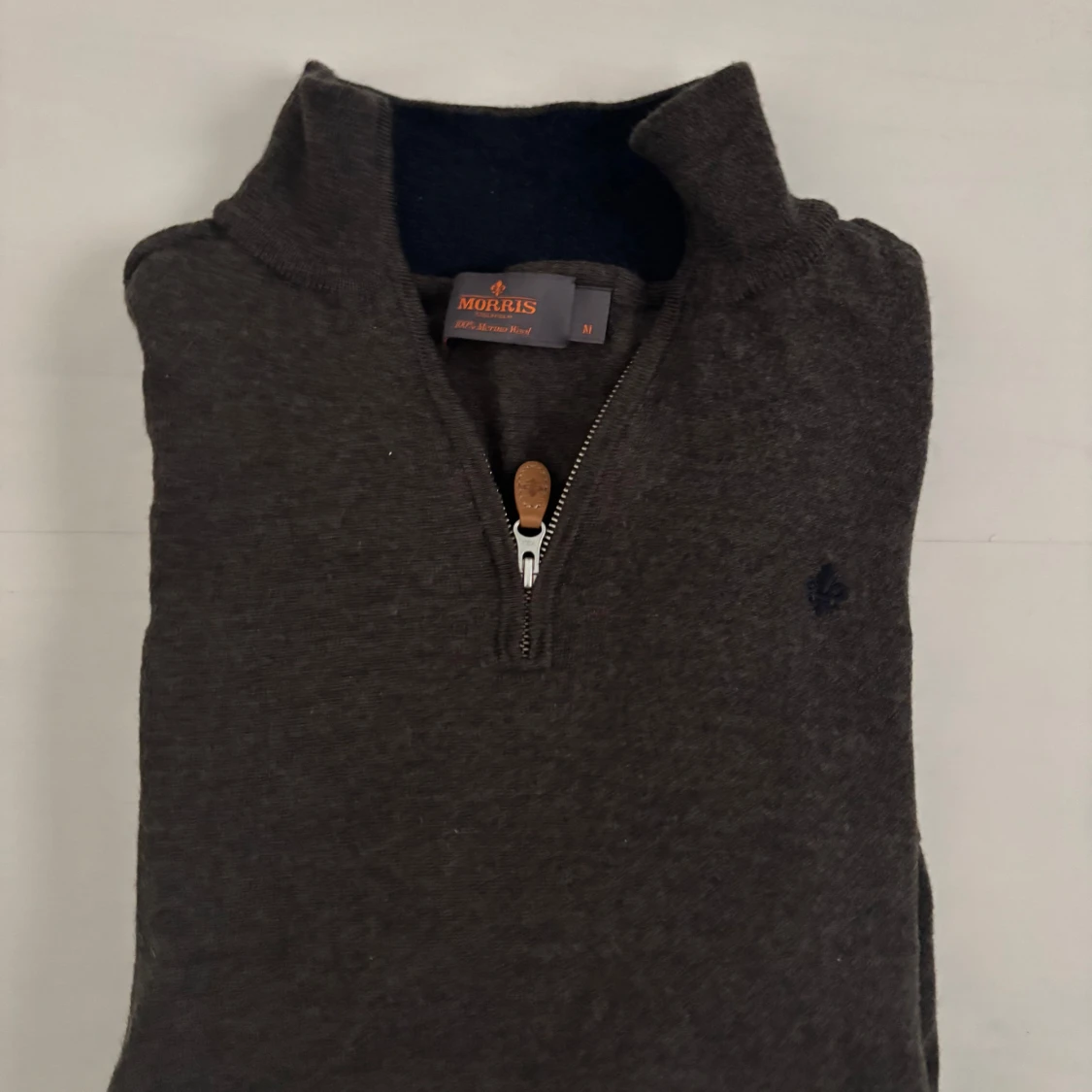 Mörkbrun half zip tröja Morris M - 2