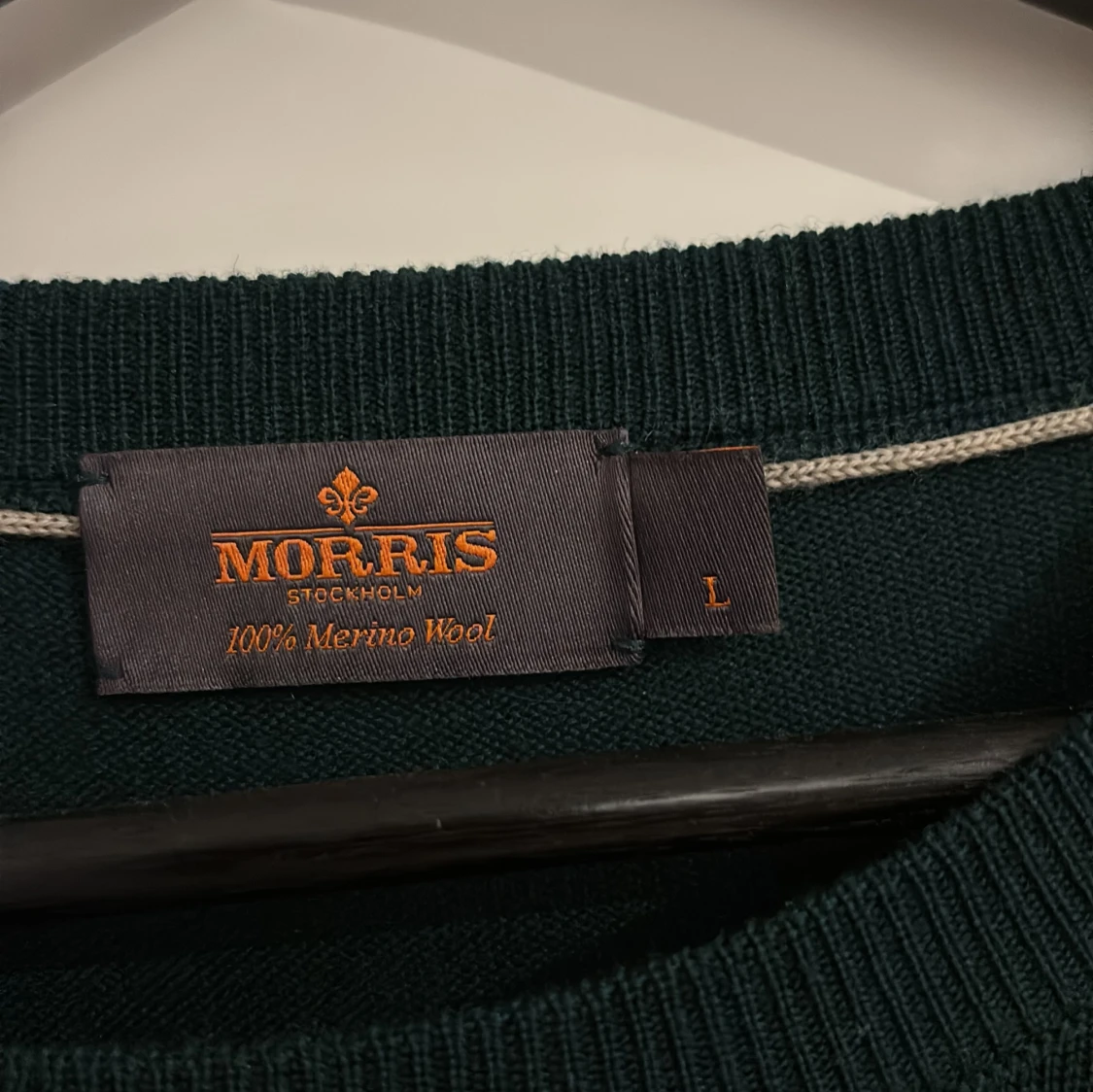 Mörkgrön merinoullströja från Morris - 1