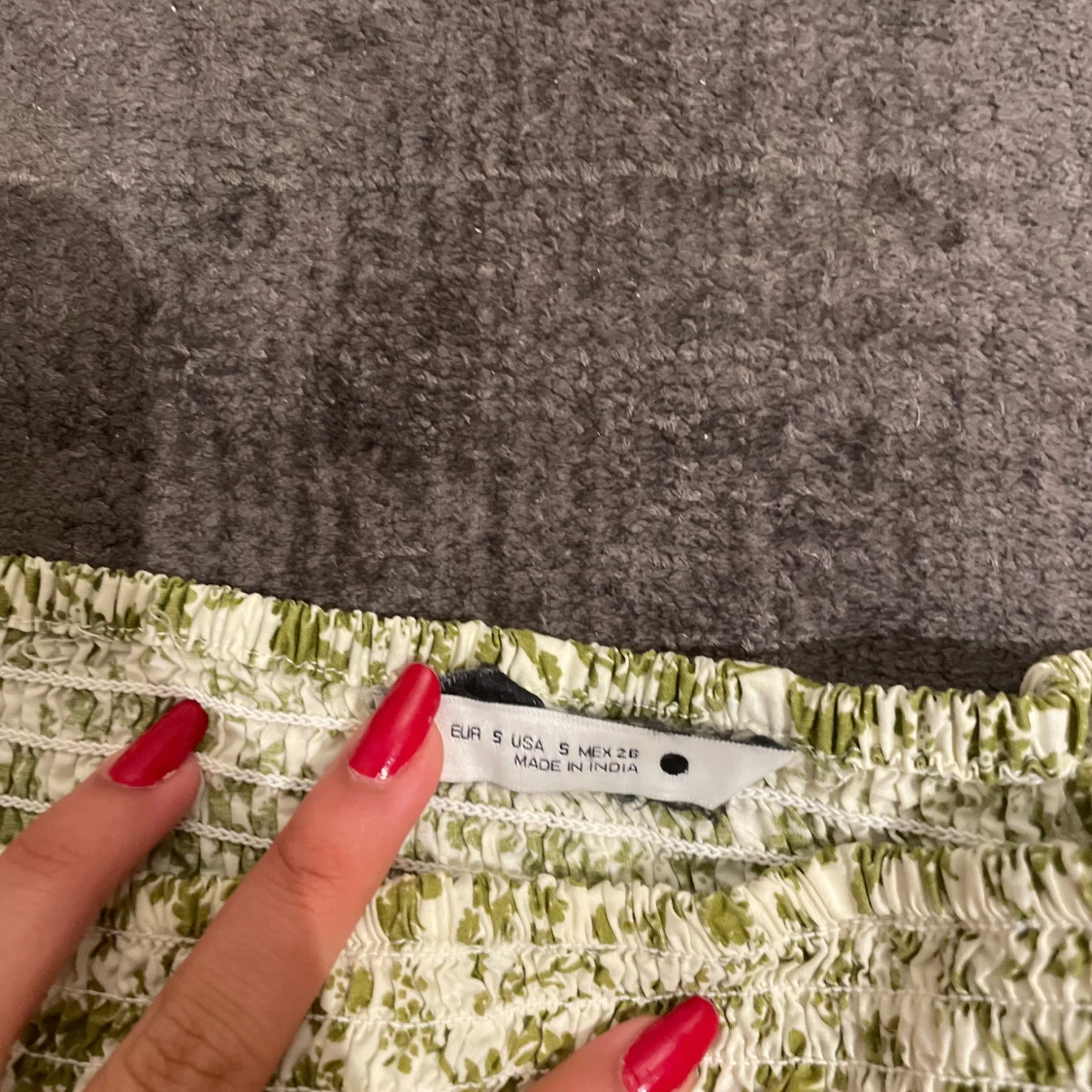 Vit blommig volangkjol-ZARA - 1