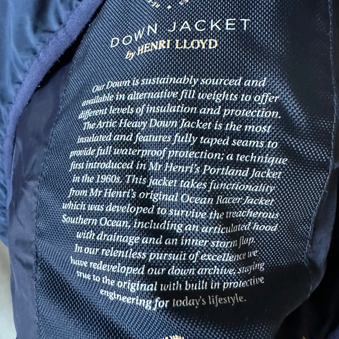 Mörkblå dunjacka från Henri Lloyd - 3