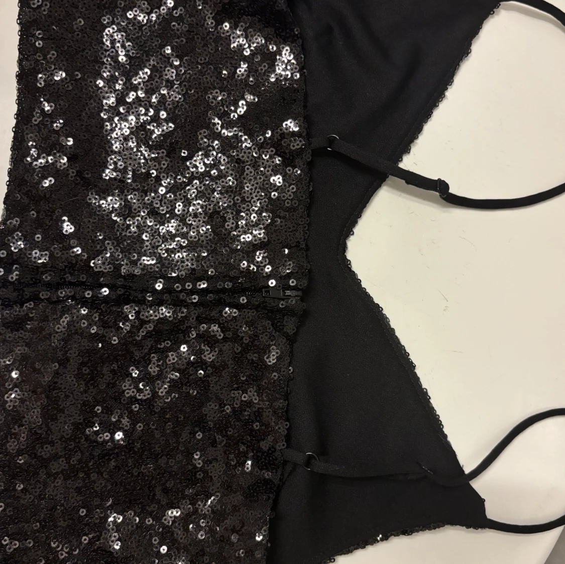 Svart paljett korsett-topp - 3