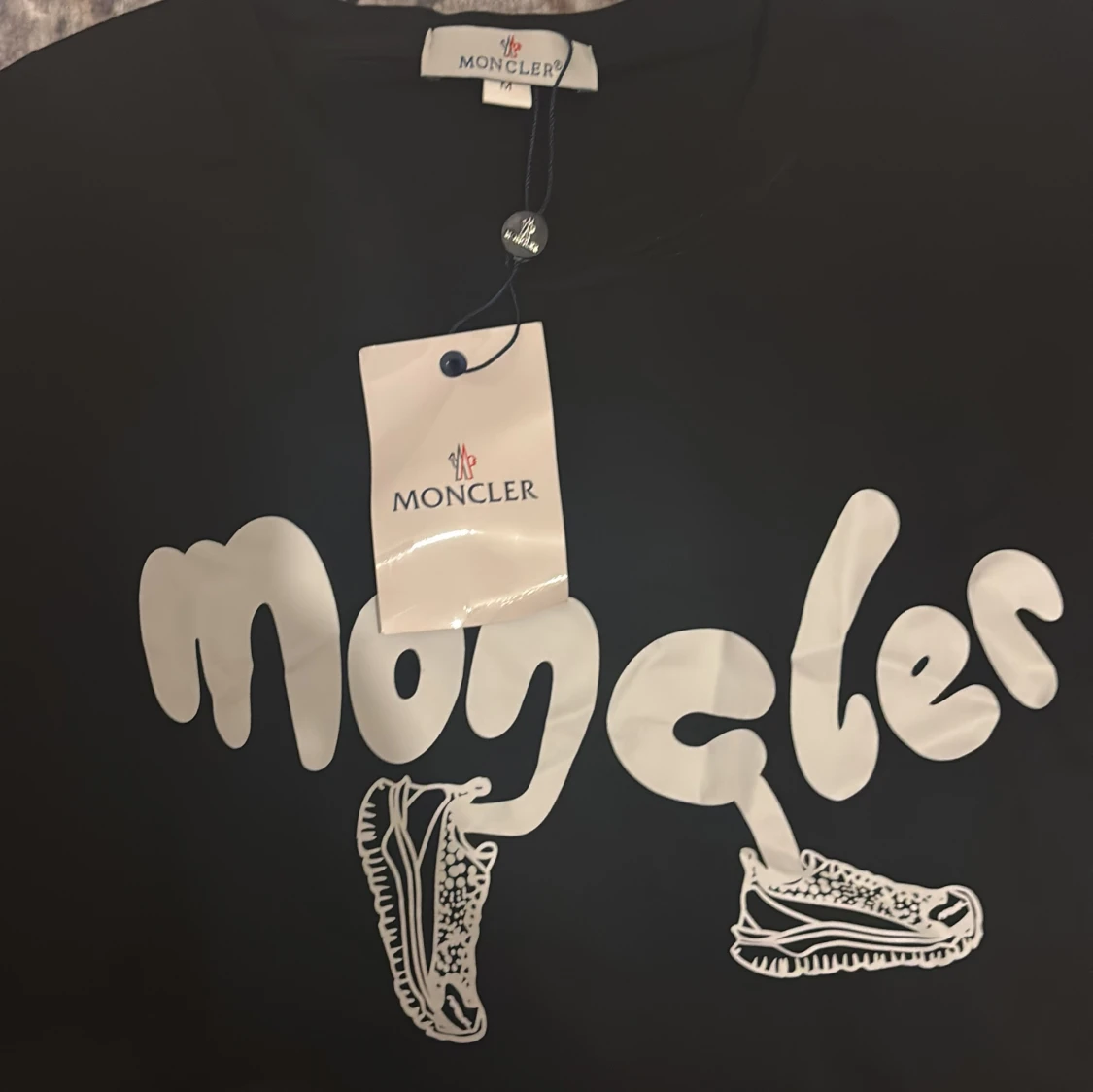 Svart Moncler t-shirt med tryck - 3