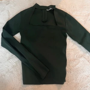 Mörkgrön fest topp!! - Säljer denna jättesnygga mörk gröna fest topp från Zara!! Jätte poppis och super bra skick. Skriv för fler frågor.