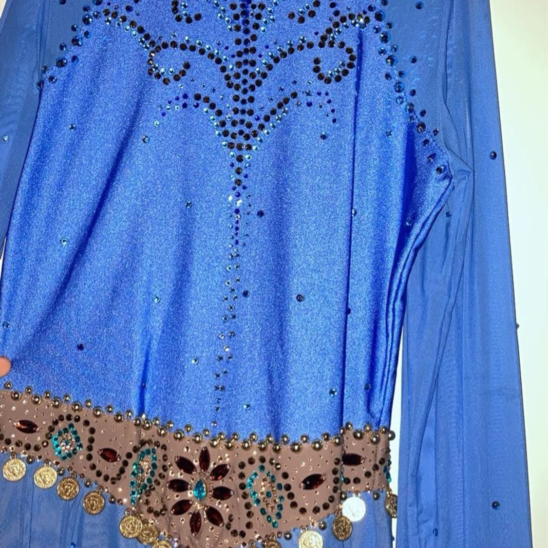 Blå konståkningsklänning  - 2