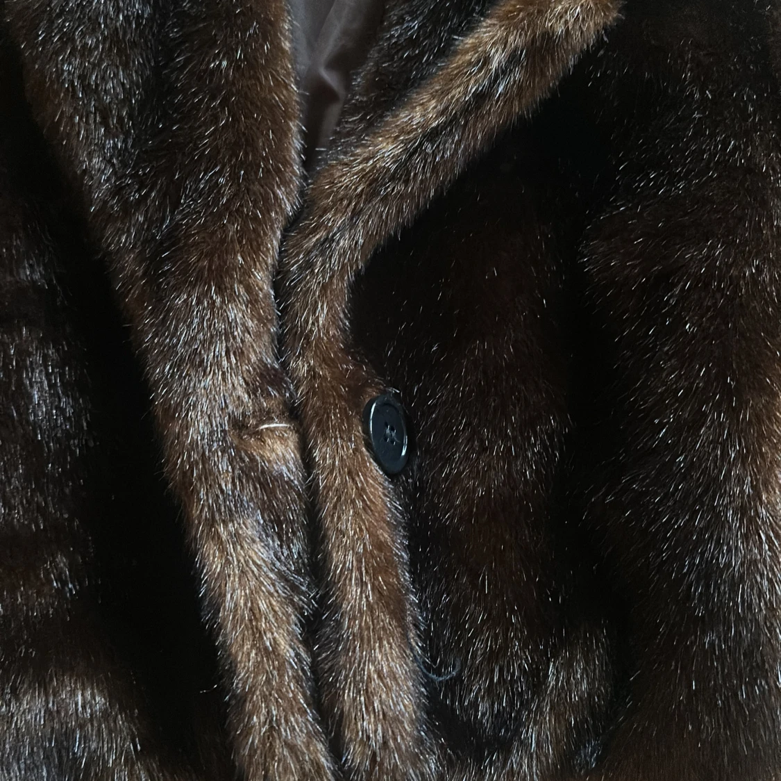 Mörkbrun pälsjacka - 2