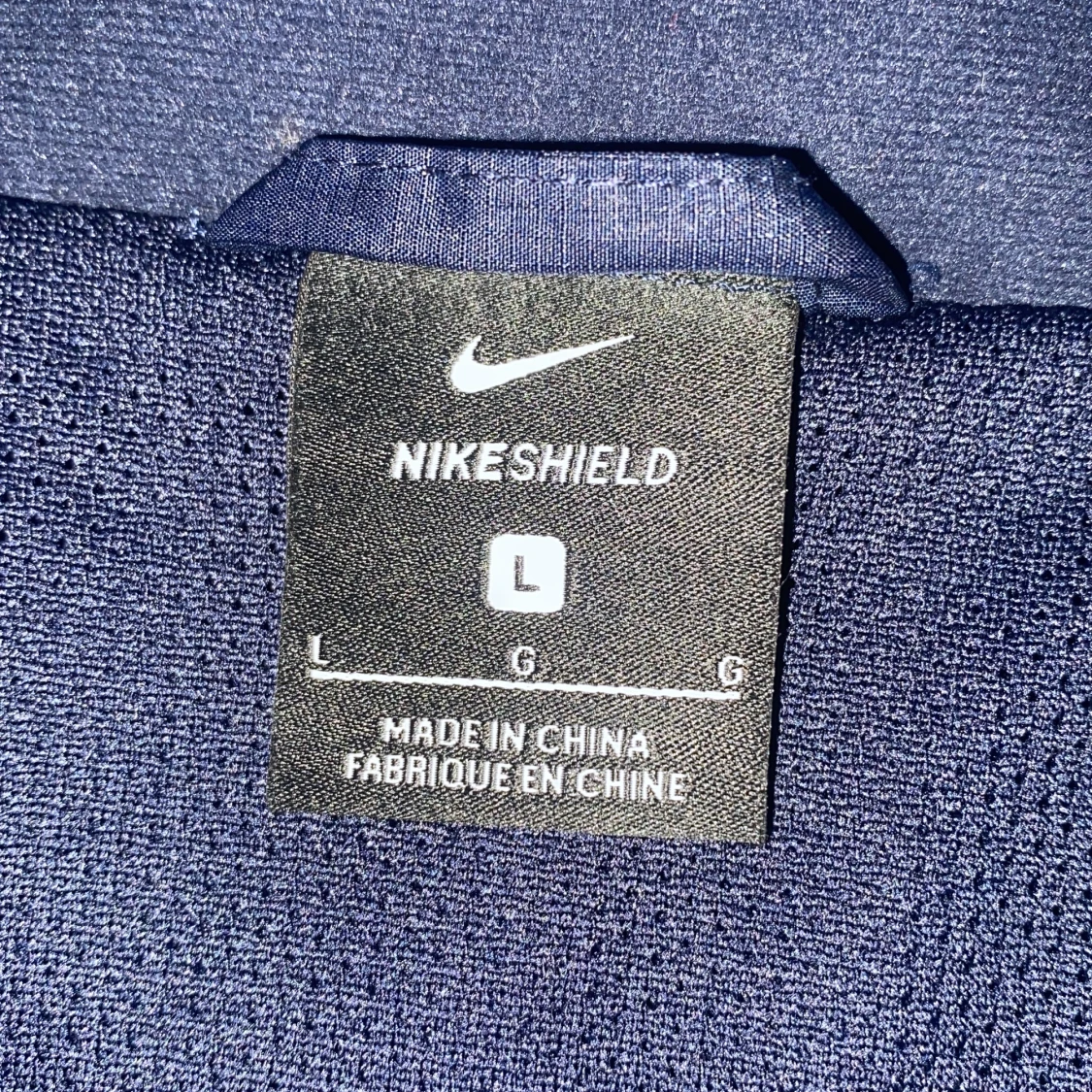 Mörkblå Nike vind/regnjacka med huva  - 3