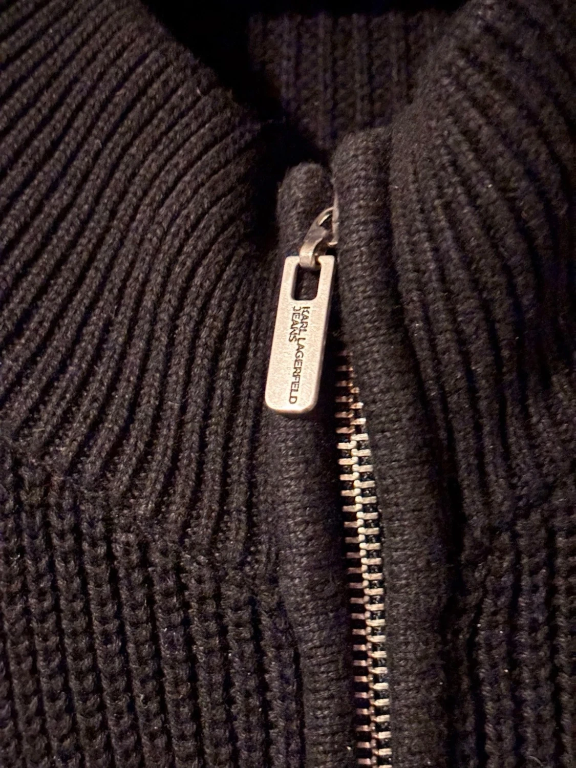 Svart stickad kofta Karl Lagerfeld - 2