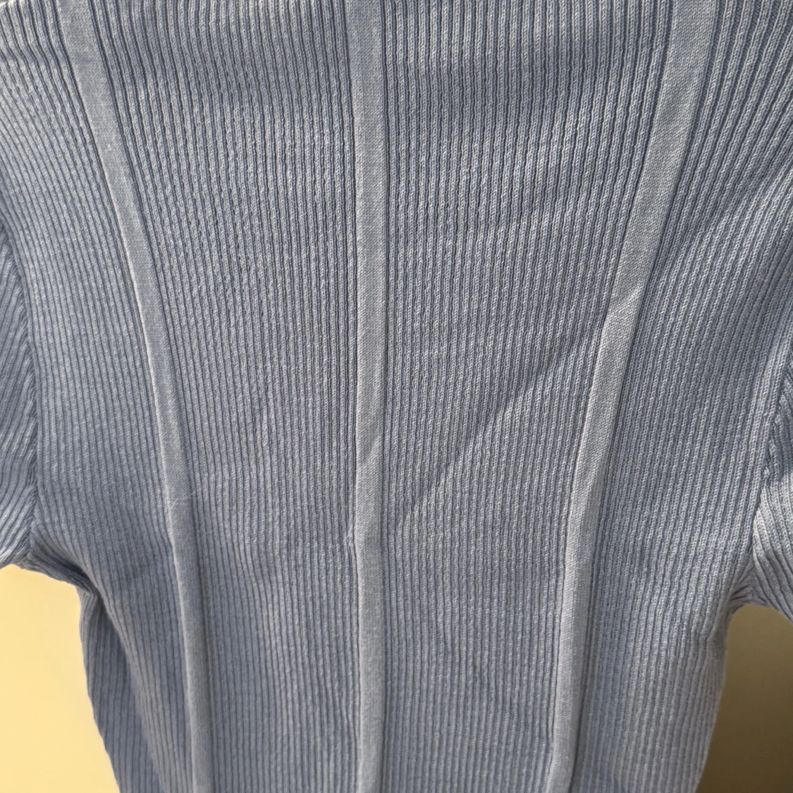 Blå ribbad kortklänning - 2