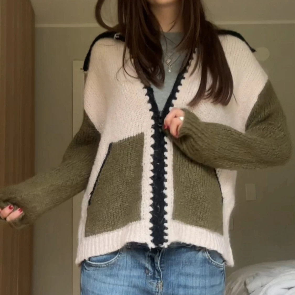 Olivgrön Zara Tröja - 2