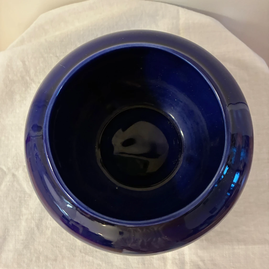 Liten blå skål/kruka - 4