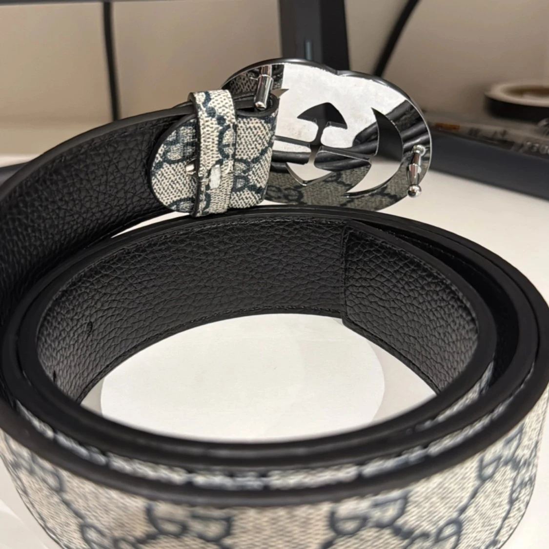 Gg navy silver buckle  - 1