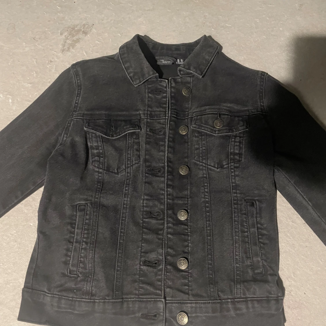 Svart jeansjacka i denim XS - 1