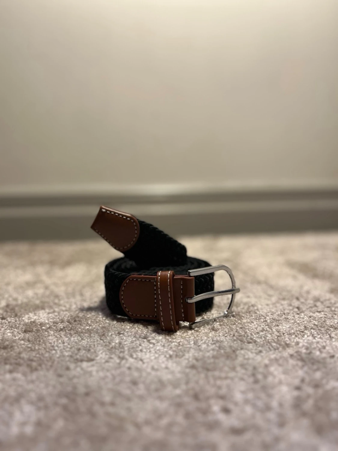 Flätat bälte svart