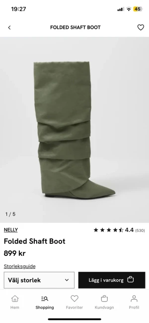 Gröna Folded Shaft Boots från Nelly - Säljer dessa boots från Nelly! Använda endast 1 gång! 