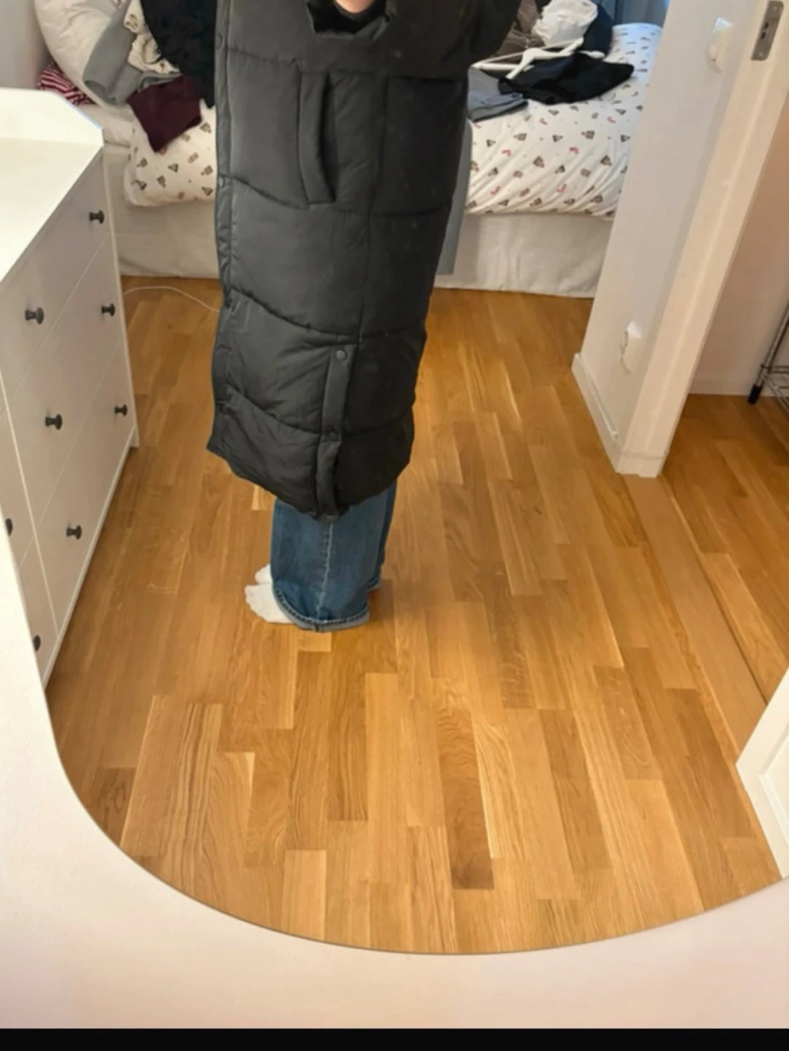 Svart lång pufferjacka från Nelly  - 2