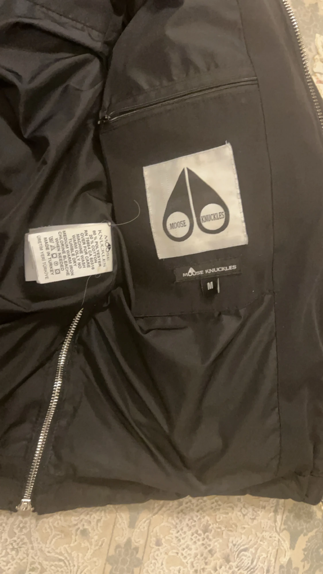 Svart Moose Knuckles dunjacka med päls - 3