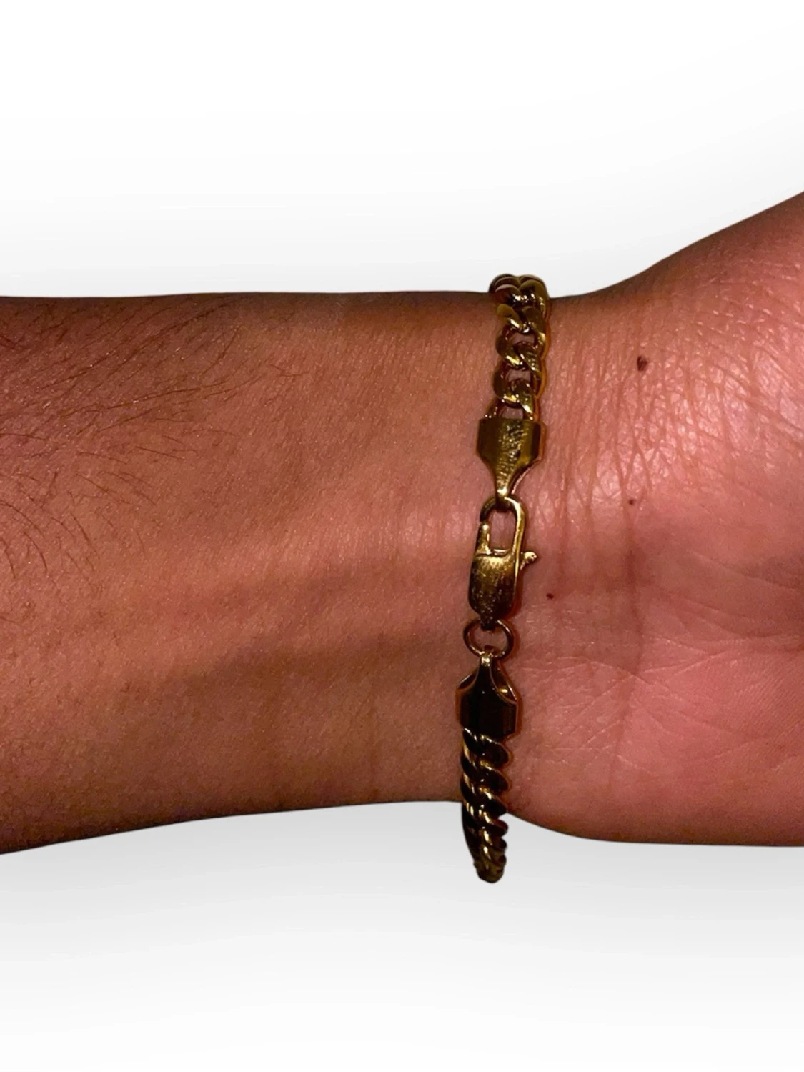 Miami Kubansk Armband Guldfärgad 20cm - 1