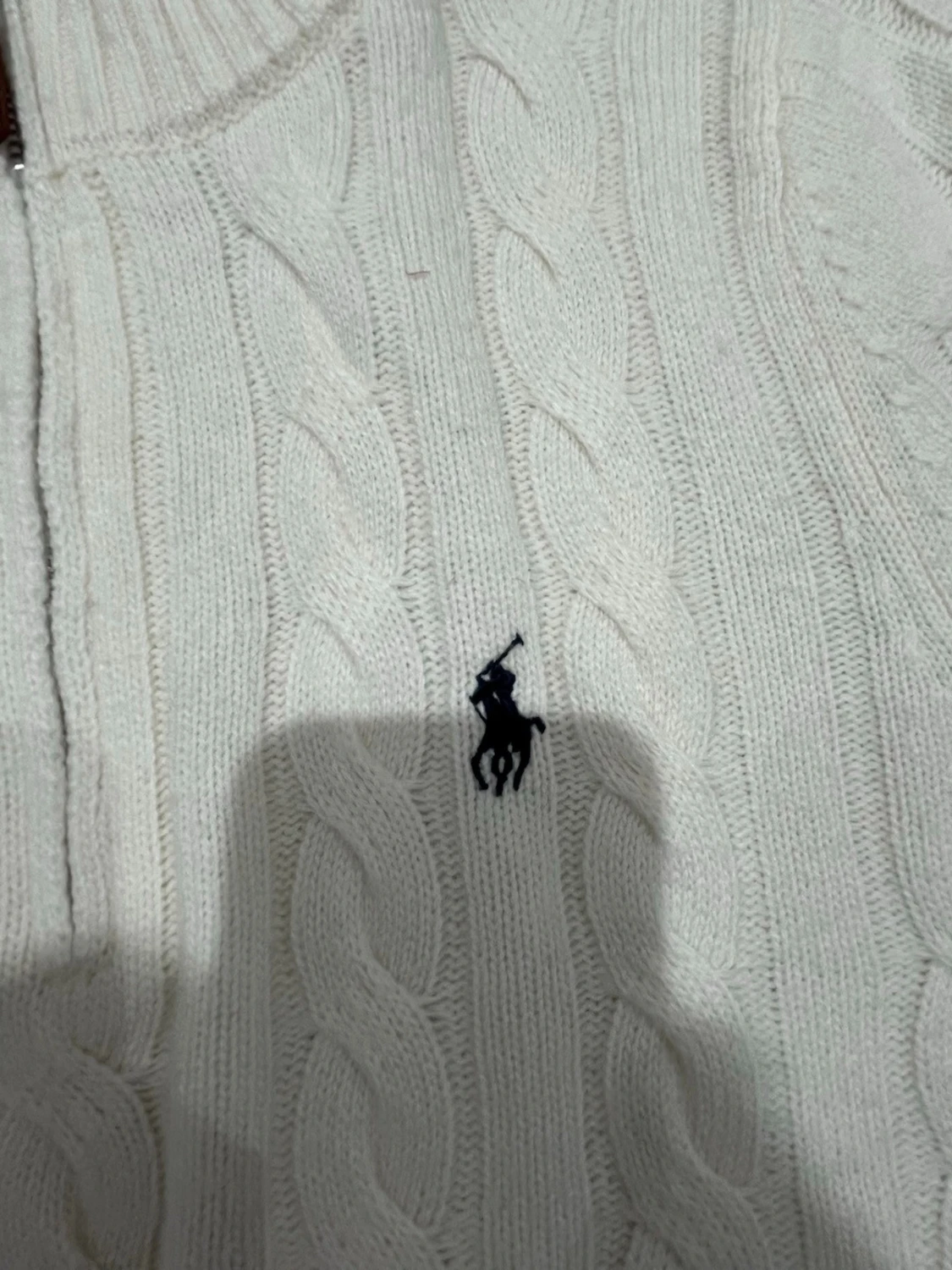 Vit kabelstickad tröja Polo Ralph Lauren - 4