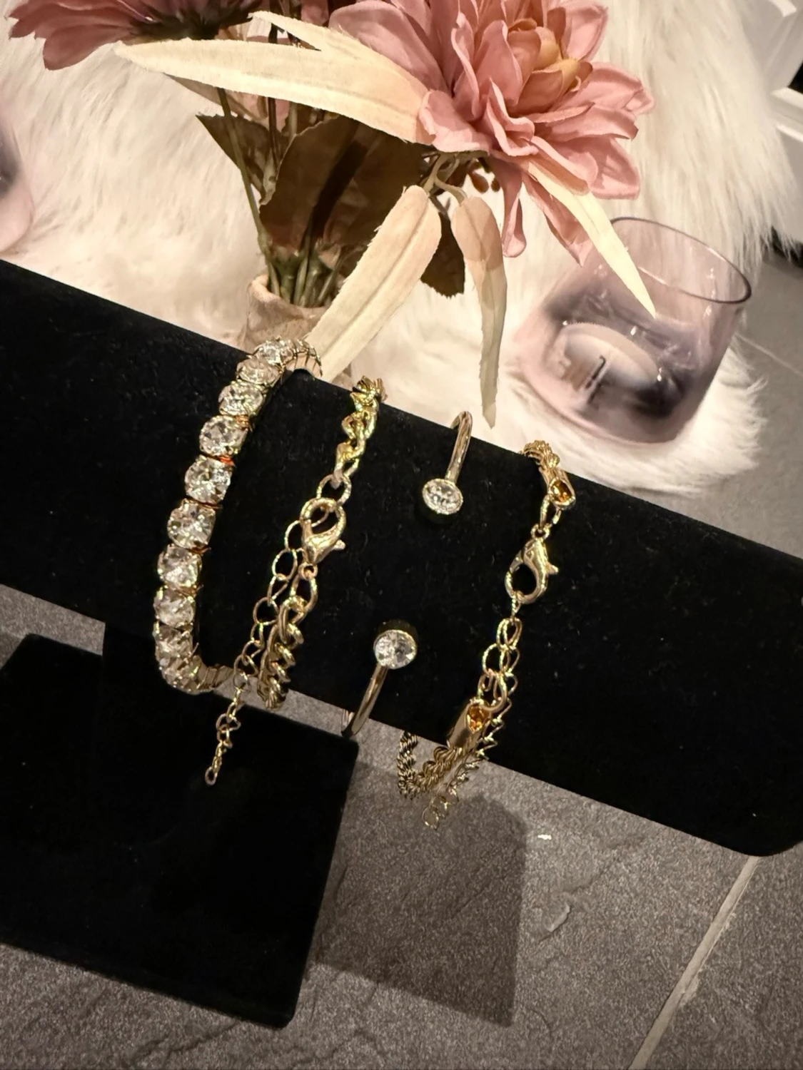 Guld Armband Set - 2