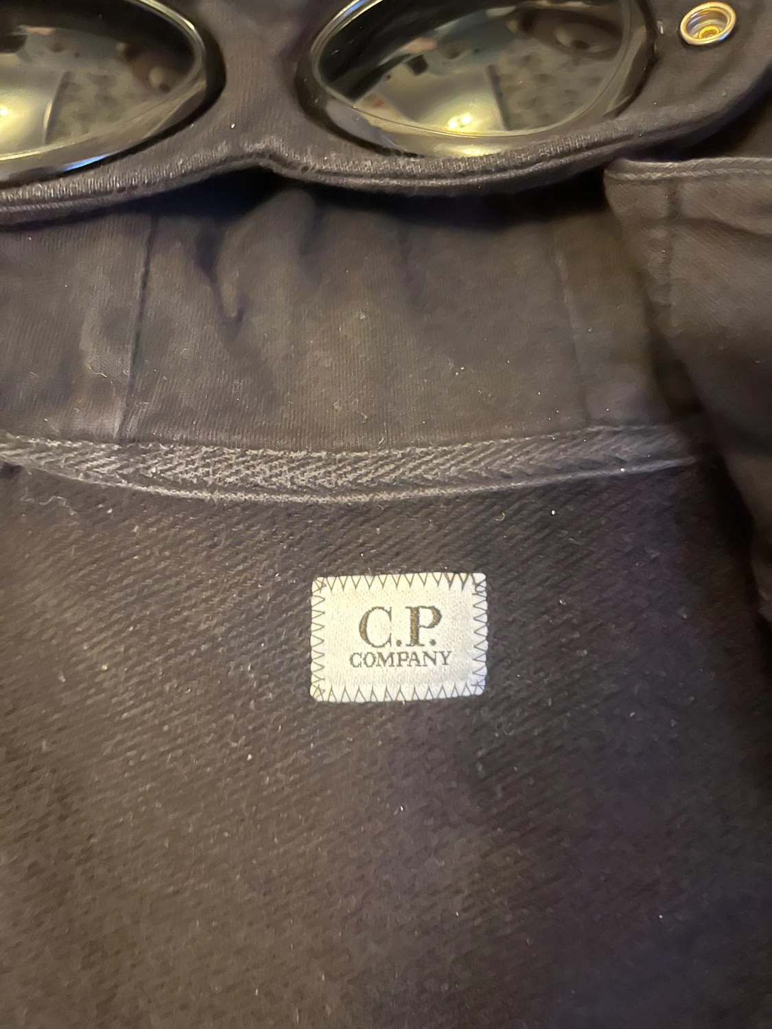 Svart hoodiejacka C.P. Company med goggles - 5