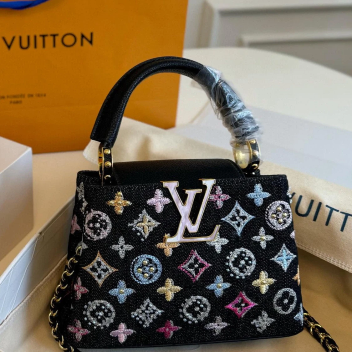 Louis Vuitton broderad handväska(L&S) - 1