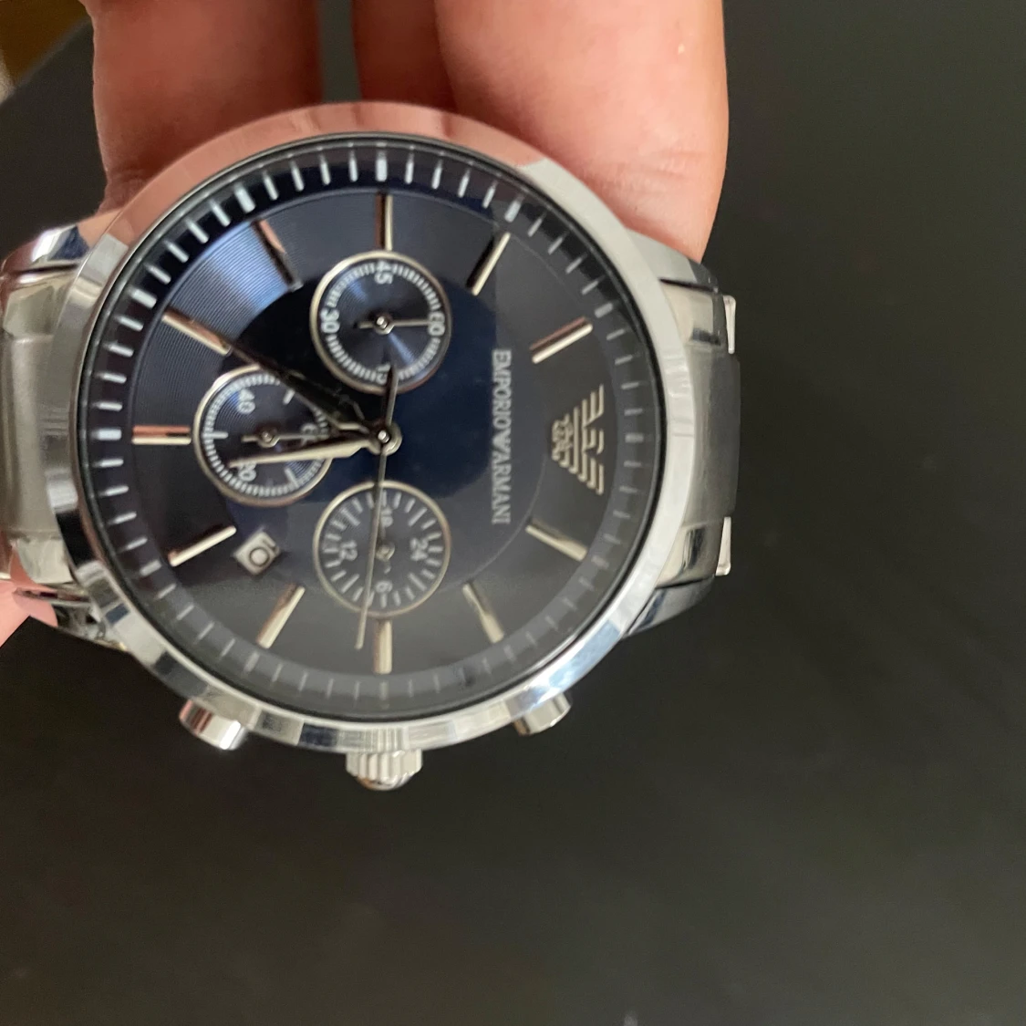 Emporio Armani silverfärgad klocka - 1