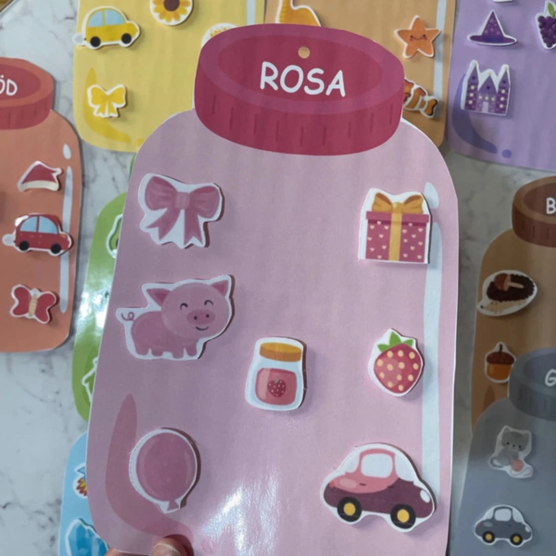 Färglära med klistermärken ( 11 styckna)  - 2