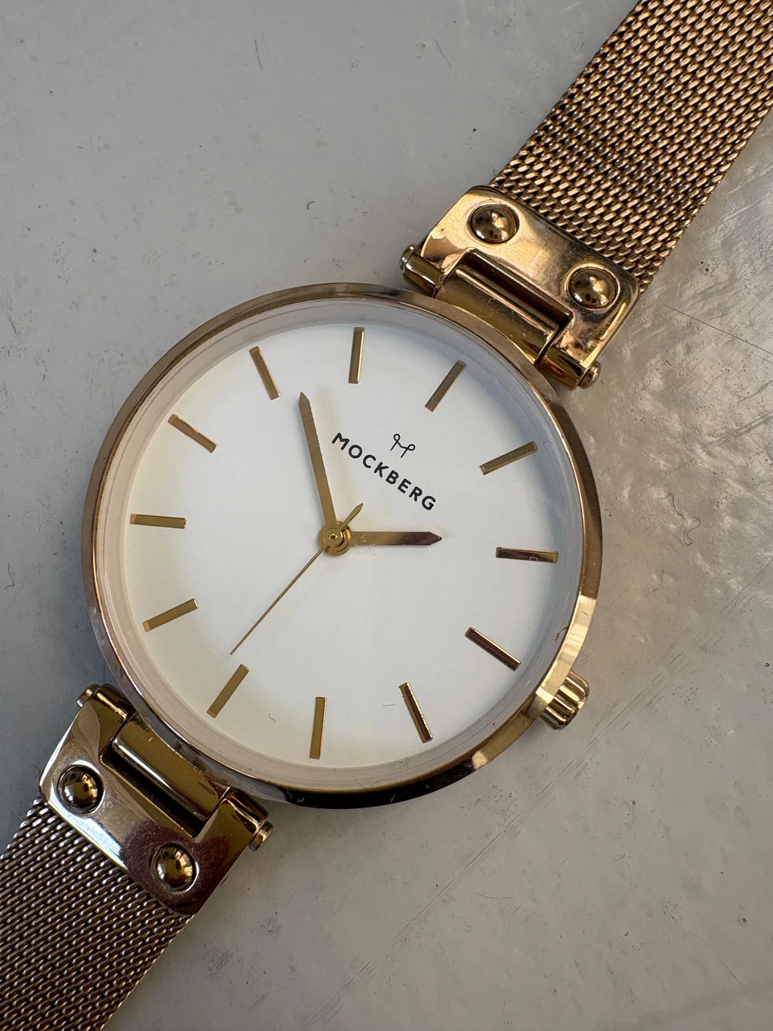 Mockberg guld klocka med meshband - 1