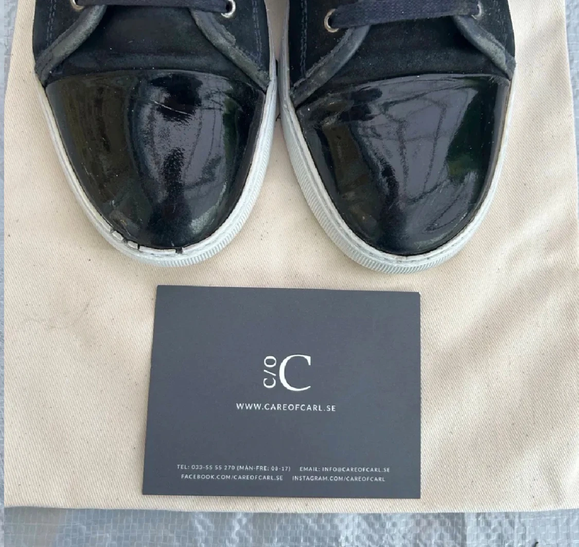 Svarta sneakers från Lanvin med lackad tå - 3