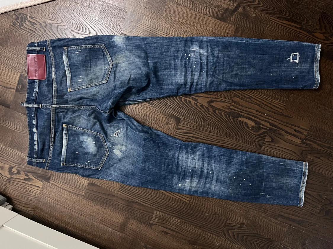 Dsquared2 blå jeans med slitningar - 3